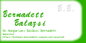 bernadett balazsi business card