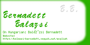 bernadett balazsi business card